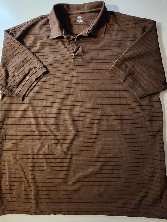 Dockers Men's Brown Micro-Striped Polo - Picture 3 of 4